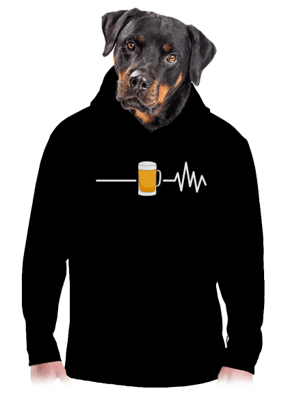 Beer help pánská mikina klokanka Black