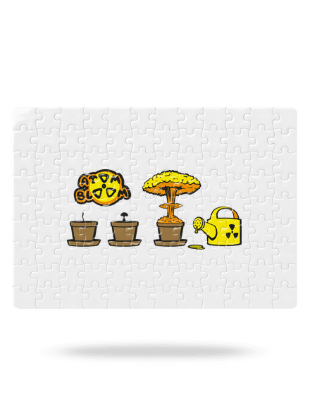 Atomový květ puzzle White