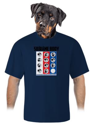 Sbíráme body - hokej unisex tričko oversized Midnight Blue