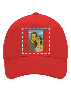 Simpsonovi z vlastní fotky kšiltovka baseballka Classic Red