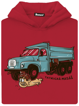Tatrická masáž dětská mikina klokanka Fire Red