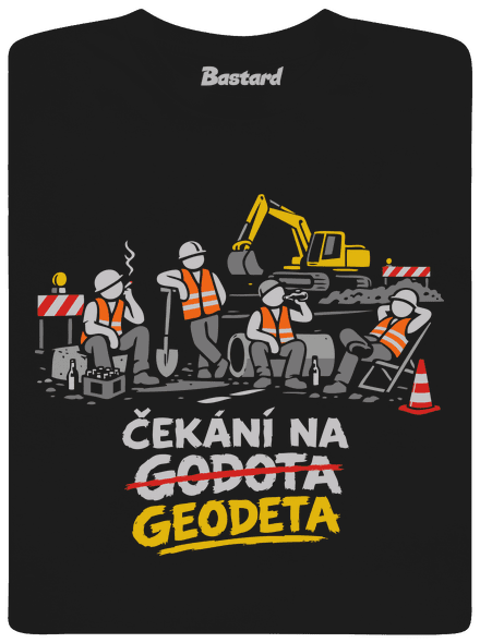 Čekání na geodeta pánské tričko Black