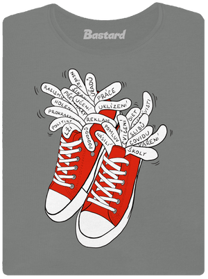 Plný kecky dámské tričko Dark Gray Melange