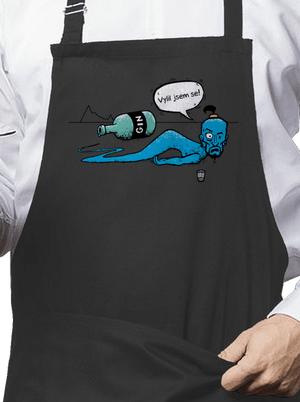 Vylitej gin zástěra Dark Grey