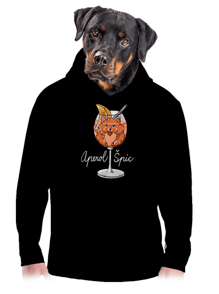 Aperol Špic pánská mikina klokanka Black
