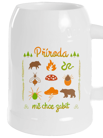 Příroda mě chce zabít půllitr White