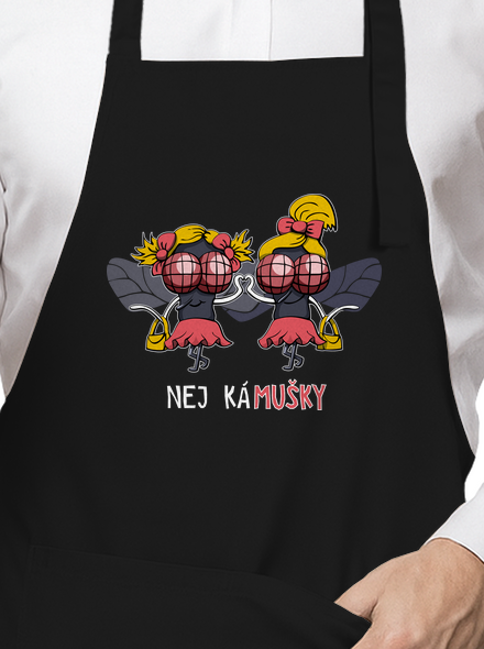 Nej kámušky zástěra Black