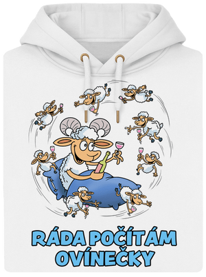 Počítám ovínečky unisex mikina premium Snowwhite