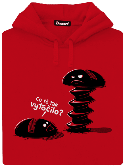 Vytočenej pánská mikina klokanka Red