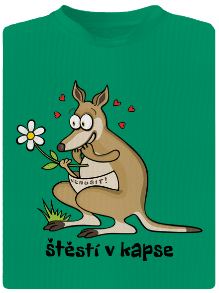 Štěstí v kapse dětské sportovní tričko Kelly Green Mal