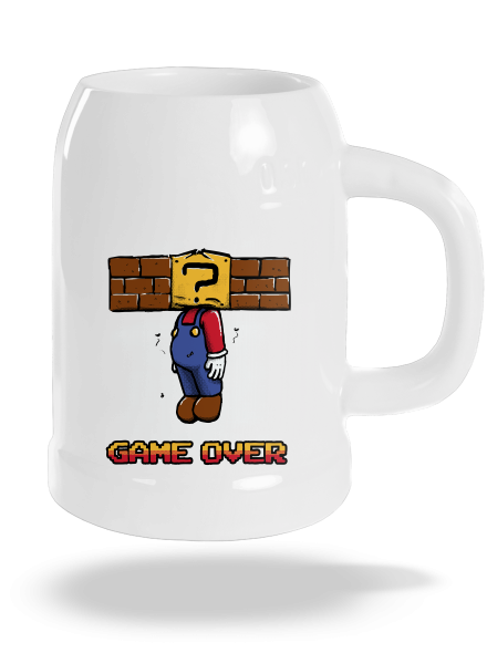 Game over půllitr White
