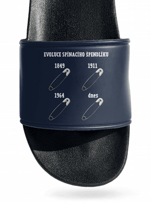 Evoluce spínacího špendlíku pantofle Navy