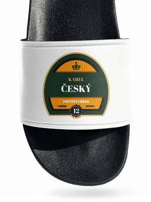 Pivní etiketa pantofle White