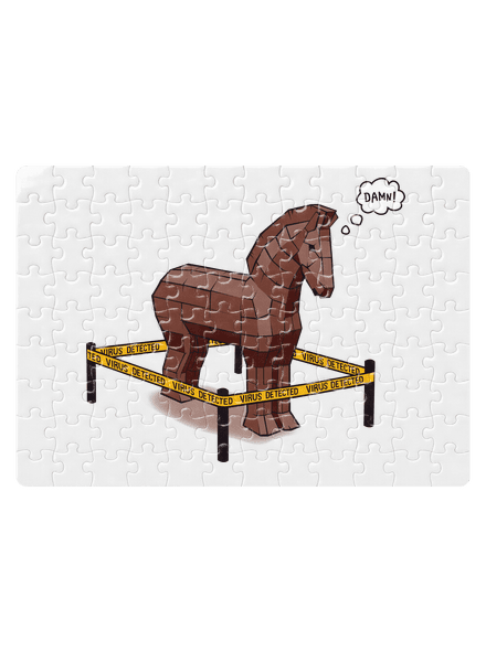 Trojský kůň puzzle White