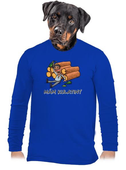 Mám kulatiny pánské dlouhý rukáv Royal Blue