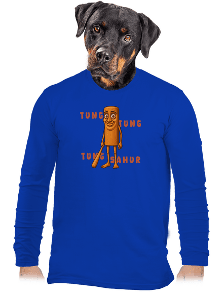 Tung Tung Tung Sahur – Italian Brainrot pánské dlouhý rukáv Royal Blue