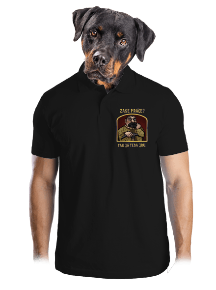 Zase práce? pánská polokošile Black