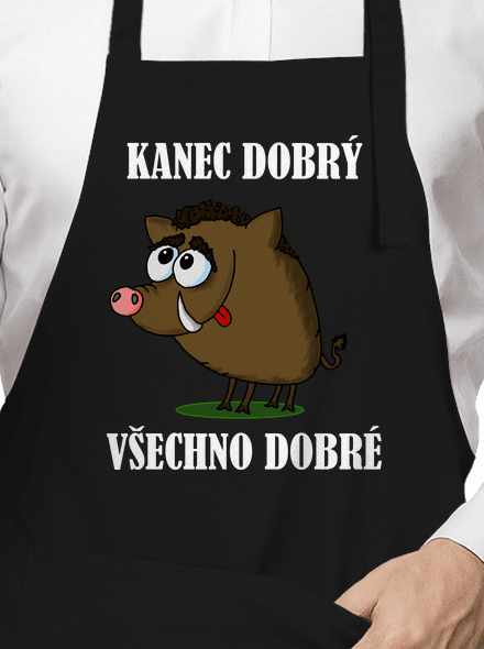Kanec dobrý zástěra Black