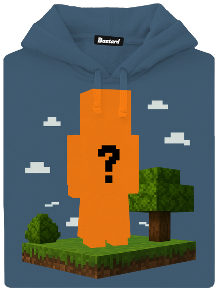 Minecraft z vlastní fotky dámská mikina klokanka Denim
