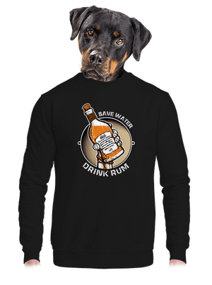 Save Water unisex mikina bez kapuce Black