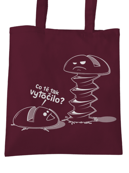 Vytočenej taška Burgundy