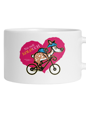 Kolouch na kole hrnek makronka White