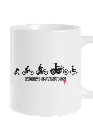Bikers evolution klasický hrnek White