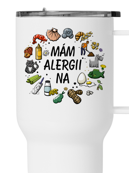 Mám alergii na... + fix termohrnek White