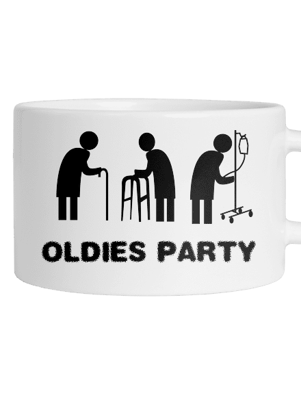 Oldies party hrnek makronka White