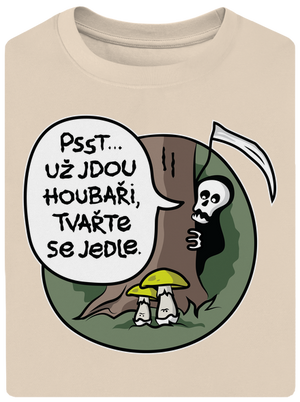 Muchomůrky zelené unisex tričko oversized Almond