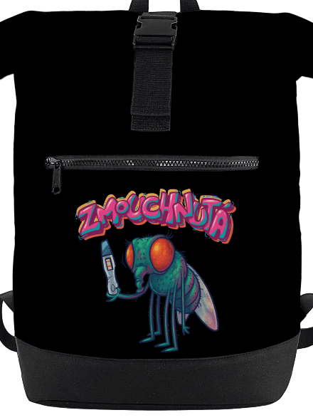 Zmouchnutá batoh Black