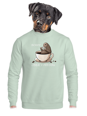 V pressu unisex mikina bez kapuce Blush Mint