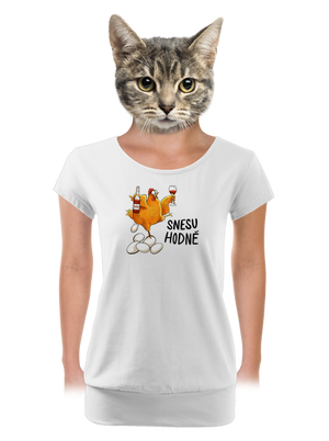 Snesu hodně dámské tričko s lemem White