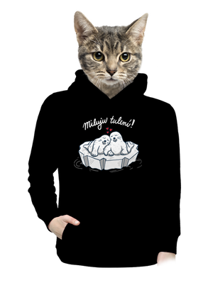 Miluju tulení dámská mikina klokanka Black