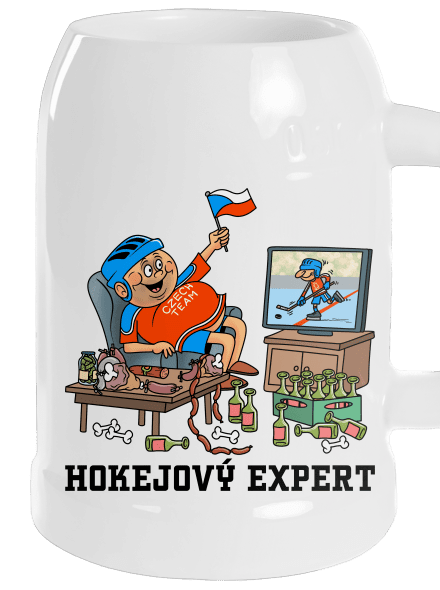 Hokejový expert půllitr White