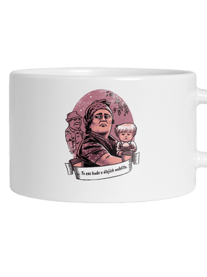 B14: Slavnosti sněženek hrnek makronka White