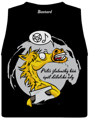 Žluťoučký kůň dámské tílko volné Black