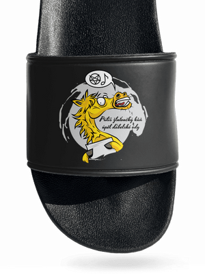 Žluťoučký kůň pantofle Black