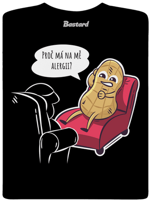 Alergeny u psychologa pánské tričko Black