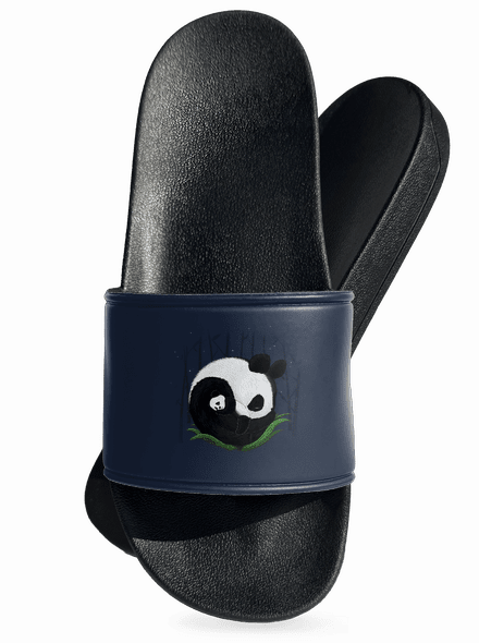 Dvě spící pandy pantofle Navy