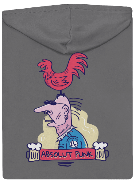 Absolut Punk dámská mikina na zip Steel Gray