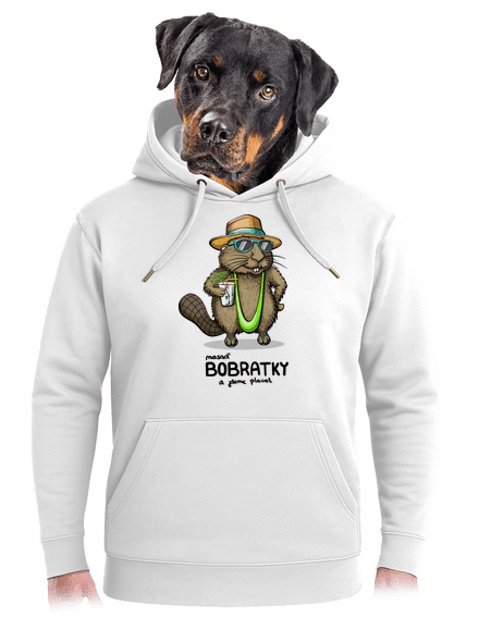 Bobratky unisex mikina premium Snowwhite
