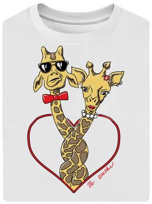 Žirafy ve svazku unisex tričko oversized White