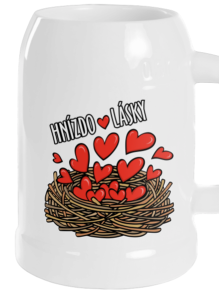 Hnízdo lásky půllitr White