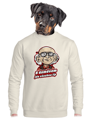 unisex mikina bez kapuce