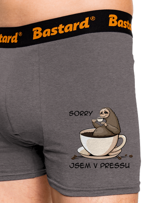 V pressu boxerky Gray Melange