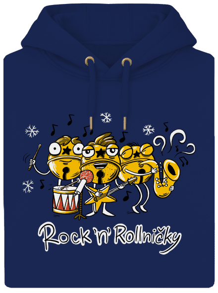 Rock 'n' rollničky unisex mikina premium Navy