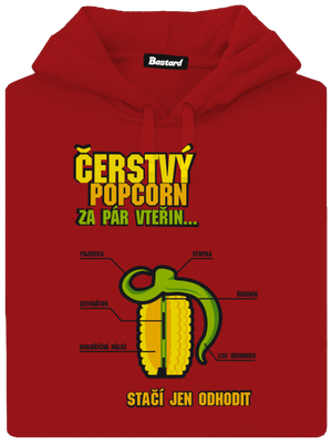 Čerstvý popcorn dámská mikina klokanka Red Mal