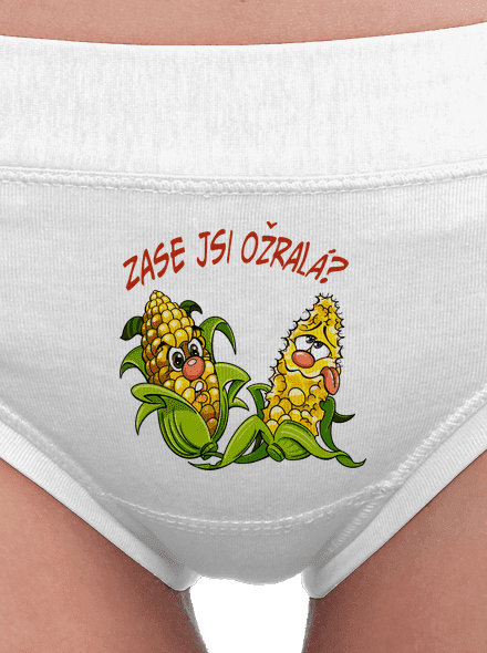 Zase jsi ožralá? dámské kalhotky White