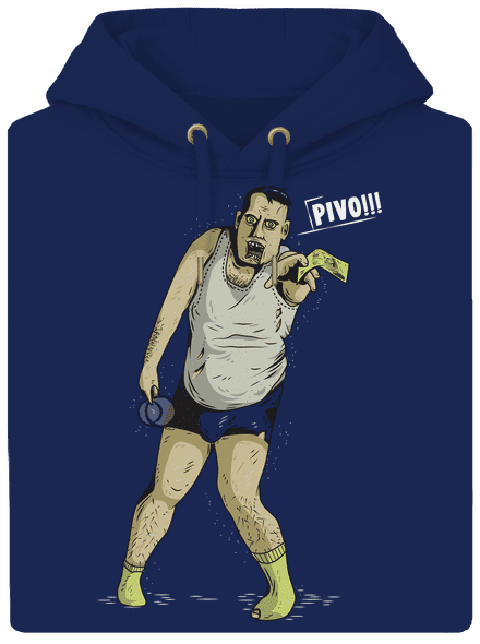 Beer zombie unisex mikina premium Navy